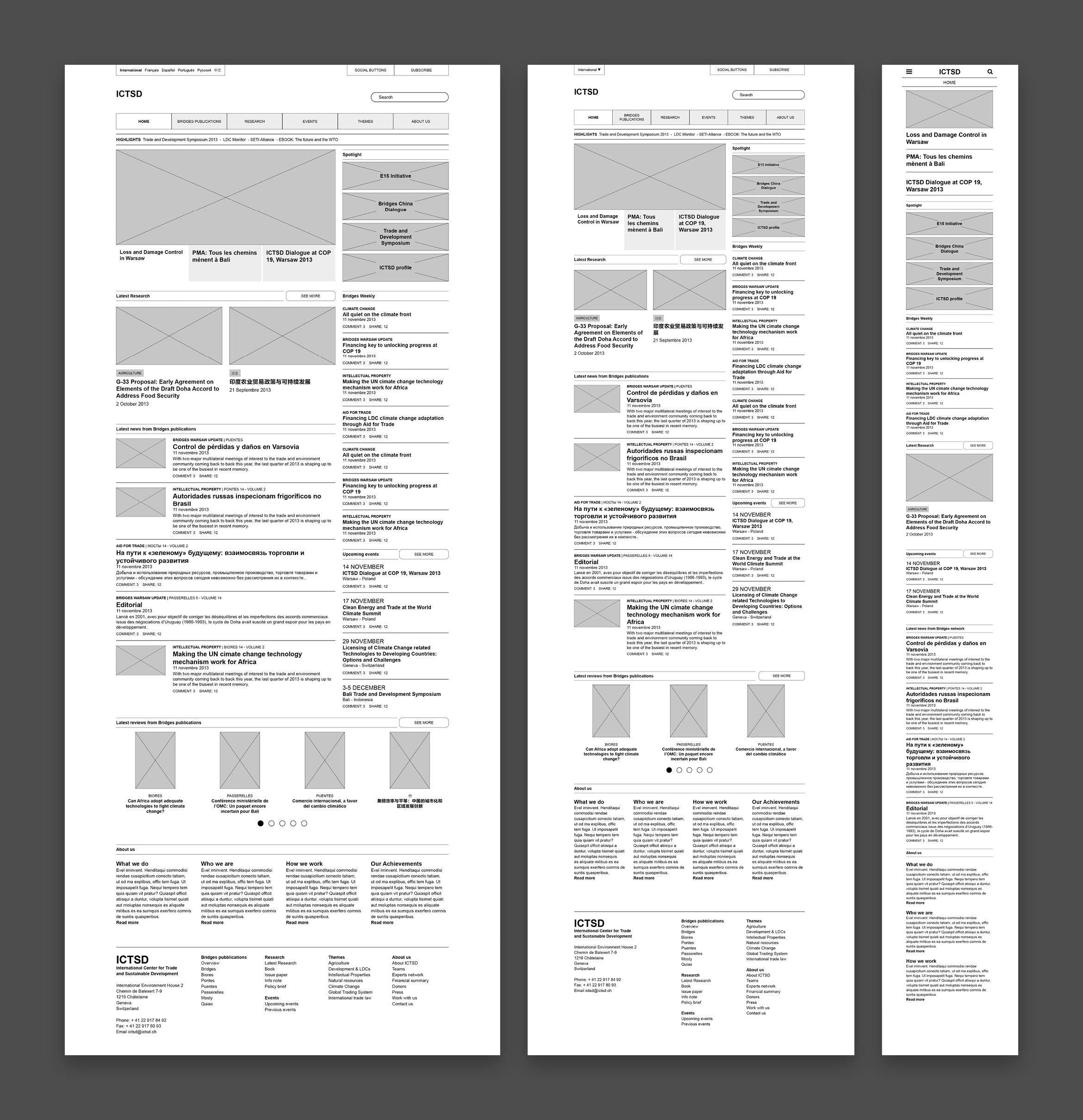 Wireframes responvive