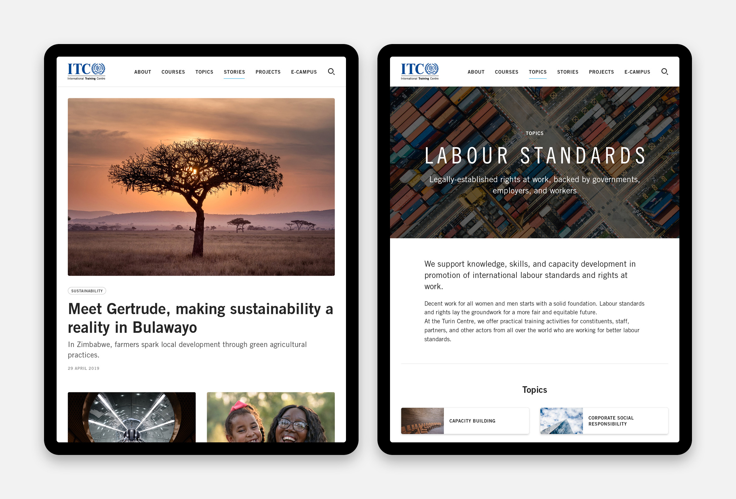 News and topic on tablet